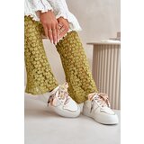 Boto Women's Platform Sneakers With Decorative Lacing White Mistra | Shoptok.si
