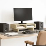  Stalak za monitor boja hrasta 50x27x15 cm konstruirano drvo Slike