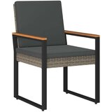 Set vanjskog namještaja 4 pcs Siva i tamno siva poliratan | shoptok.hr