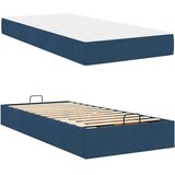  Posteljni okvir z vzmetnico z vzmetnico 2 pcs Modra blago, (5000126298) | Shoptok.si