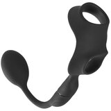 Rebel Cock Ring with RC Butt Plug Black Cene