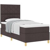 vidaXL Krevet s oprugama s madracem tamno smeđe boje 90x200 cm tkanina Cijene