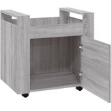 Kolica za radni stol boja sivog hrasta 60 x 45 x 60 cm drvena | shoptok.hr