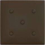  Zidne ploče od umjetne kože 12 kom smeđe 30 x 30 cm 1 08 m² | shoptok.hr