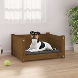  Pasja postelja medeno rjavo 55,5x45,5x28 cm trdna borovina, (20799583) | Shoptok.si