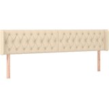  Vzglavje z ušesi krem 183x16x78/88 cm blago, (20953880) | Shoptok.si