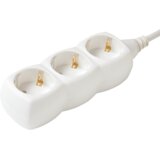 Home Produžni kabel, 3 utičnica, 1.5mm², 3 met, bijeli - NV 3-3/WH/1,5 | shoptok.hr