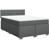 Maison Chic Box spring postelja - Vzmetna postelja z vzmetnico temno siva 160x200 cm blago SL5299, (21904759) | Shoptok.si