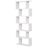  Prostostoječa omara za knjige s 6 nivoji VASAGLE, LBC61WT | Shoptok.si