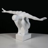 Dekoracija za sto 19,5x16x38,5 cm smola/bela | Eponuda.com
