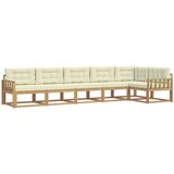 vidaXL Zunanja garnitura za sedenje 4 pcs Bela in krem Poliester, (5000282009) | Shoptok.si