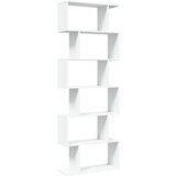 Furnova Pregrada s knjižno omaro 6-nadst. bela 70x24x193 cm inž. les, (21933562) | Shoptok.si