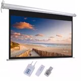 Platno za projektor Lexin EH8080M, 203x203, zidno električno