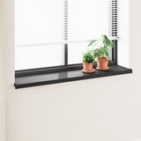  Prozorska klupčica Crno s drvenim uzorkom 160 x 30 x 4,5 cm PVC | shoptok.hr
