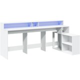  Radni stol LED bijeli 200 x 104 x 91 cm od konstruiranog drva | Eponuda.com