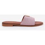 Boto Women's Flat Sandals With Decorative Details Purple Saliena | shoptok.hr