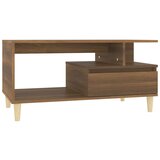 Maison Chic Klubska mizica - kavna mizica - Nizka mizica rjavi hrast 90x49x45 cm inženirski les, (21753260) Cene