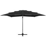  Senčnik aluminij črn 250x250 cm | Shoptok.si