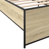  Okvir za krevet boja hrasta 75x190 cm konstruirano drvo i metal | Eponuda.com