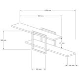 Hanah home zidna polica mone sapphire oak