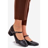 Boto Lacquered Pumps With Strap And Buckle Black Savilae | Shoptok.si