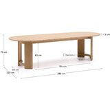 Kave Home Jedilna miza iz masivnega evkaliptusa 110x280 cm Xoriguer – | Shoptok.si