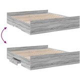 vidaXL Posteljni okvir s predali siva sonoma 180x200 cm inženirski les | Shoptok.si