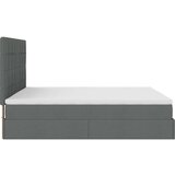 vidaXL Otomanski posteljni okvir z vzmetnico siv 180x200 cm blago | Shoptok.si