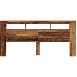 vidaXL led uzglavlje boja drva 220x18,5x103,5 cm konstruirano drvo | shoptok.hr