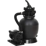  Peščeni filter za bazen s 6-smernim ventilom črn | Shoptok.si