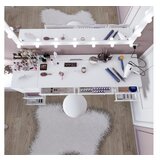 Hanah home Duru 1600-55 Matte White Make-Up Table | Eponuda.com