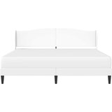  Krevetna konstrukcija Bijela 200 x 200 cm Umjetna koža | Shoptok.si