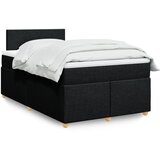  Krevet s oprugama i madracem crni 120 x 200cm od tkanine | shoptok.hr