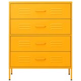 vidaXL Predalnik gorčično rumena 80x35x101,5 cm jeklo | Shoptok.si