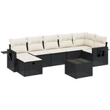 Maison Chic Seti vrtnega pohištva - Vrtna garnitura - Vrtni pohištvo set 8-delna z blazinami črn poli ratan, (21800907) | Shoptok.si