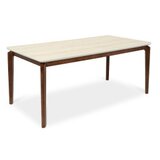 Art Invest Trpezarijski sto Linea Bež keramicka pl/ Braon drvene noge 1795x895x760mm Cene