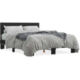 vidaXL Okvir kreveta crni 120 x 200 cm od konstruiranog drvo i metal | shoptok.hr