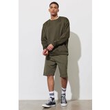 ALTINYILDIZ CLASSICS Men's Khaki Standard Fit Regular Fit Cotton Pocket Knitted Shorts Cene