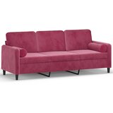  The Living Store Kavč trosed z okrasnimi blazinami vinsko rdeč 180 cm žamet - Trosed, (21494346) | Shoptok.si