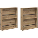  Polica za časopise Zidne 2 pcs Umjetnički hrast 60 x 12 x 70 cm | shoptok.hr