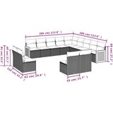  13-dijelni set vrtnih sofa s jastucima poliratan Bež | shoptok.hr