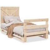 vidaXL Posteljni okvir z vzglavjem 90x200 cm trdna borovina Cene