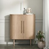 Unique Furniture Omarica v hrastovem dekorju z drsnimi vrati v svetli naravni barvi 100x118x40 cm Meta – | Shoptok.si