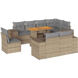  9-dijelni set vrtnih sofa s jastucima bež od poliratana | shoptok.hr