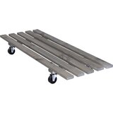 Wagner Pomični podstavek za lončnice DOUBLE, nosilnost 150 kg, DxŠ 790 x 290 mm, zeleno sive barve | Shoptok.si