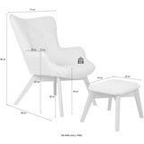 Ropez Svetlo rožnat fotelj z naslonjalom za noge Niko – | Shoptok.si