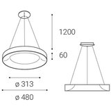  LED2 - LED luster na sajli BELLA LED/40W/230V 3000/4000K crna | Eponuda.com
