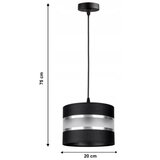  Luster na sajli CORAL S 1xE27/60W/230V crna | Eponuda.com