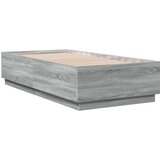 vidaXL Posteljni okvir siva sonoma 90x190 cm inženirski les, (21095090) | Shoptok.si