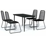  9-dijelni vrtni blagovaonski set crni | shoptok.hr